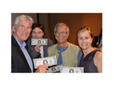 RICHARD GERE AND MIKE MEYERS SHOWING THEIR DOLLARS WITH MUHAMMAD YUNUS AND GAYLE FERRARO AT CORE CLUB, NYC