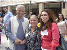 GRAMEEN FOUNDER, PROF. YUNUS, WITH NEW ENTREPRENEUR AND CENTER MANAGER 